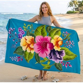 New Deisgn Rayon Sarong Hand Painted Flower Design Handmade In Bali